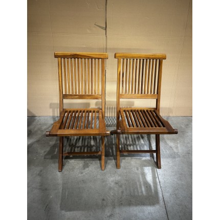 copy of SECONDE MAIN - Lot de 2 chaises en teck huilé