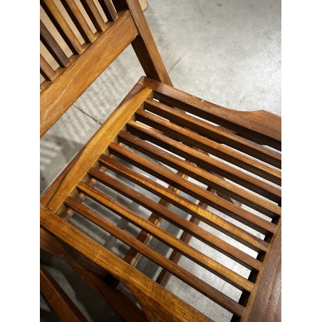 SECONDE MAIN - Lot de 2 chaises en teck huilé
