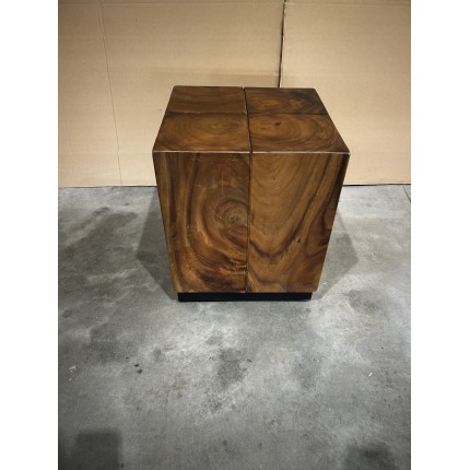 SECONDE MAIN - Table d'appoint carrée SAM bois Suar 38x38cm