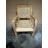 DAK Light Brown Mindi Armchair with Cane Seat