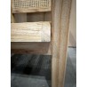SECONDE MAIN - Fauteuil marron clair Mindi et cannage