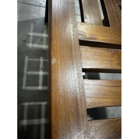 SECONDE MAIN - Table basse de jardin rectangulaire 100 x 50 cm en bois teck huilé