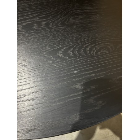 DALY Black Round Coffee Table 90x90cm - 100% Wood Functional Design