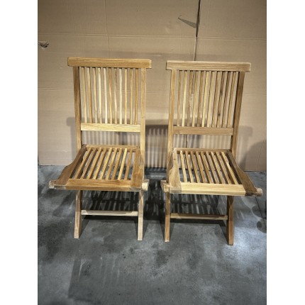 FUN - Set of 2 Java Teak Garden Chairs | Premium Solid Teak Furniture