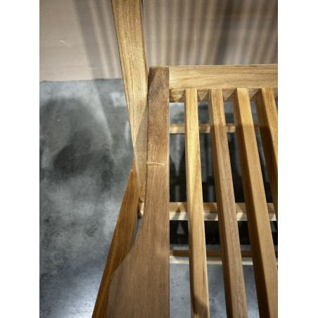 SECONDE MAIN - Ensemble de 2 chaises de jardin Java en bois Teck
