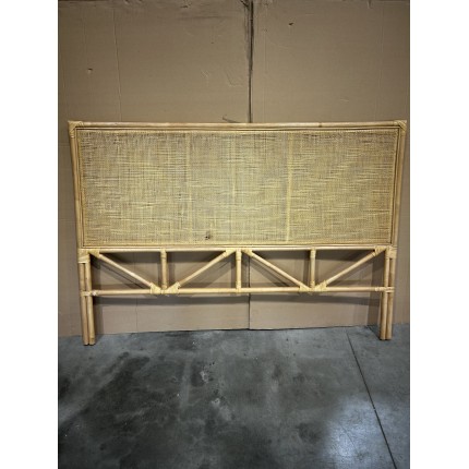 KALLY Rectangular Headboard 140/160cm 'Caning' Honey Brown Rattan