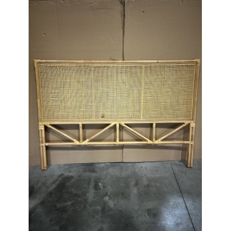 KALLY Rectangular Headboard 140/160cm 'Caning' Honey Brown Rattan