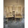 SECONDE MAIN - Ensemble de 2 chaises de jardin Java en bois Teck