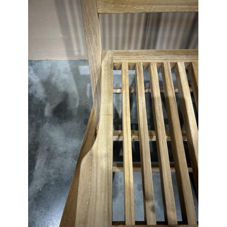 SECONDE MAIN - Ensemble de 2 chaises de jardin Java en bois Teck
