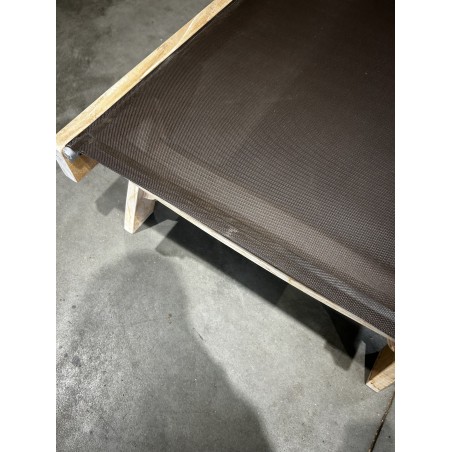 FUN Taupe Textilene Sun Lounger in Teak Wood - Premium Quality