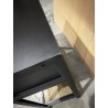 SECOND HAND - Black console table with 4 drawers and 1 shelf, cane effect