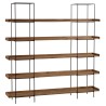 DANDY - Etagère 5 niveaux bois Pin recyclé structure métal
