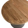 Table d'appoint ronde 50x50cm bois Pin recyclé pied métal noir