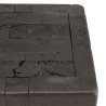 DANDY - Tabouret carré noir 35x35cm bois Pin recyclé