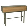 Green console table with 3 drawers and 1 niche in natural wood - ETHAN