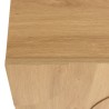 Meuble TV couleur naturelle 4 portes décor motif arrondi - ETHAN