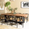 DANDY - Rectangular dining table 220x100cm recycled pine wood