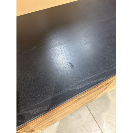DANDY Sideboard - Natural and Black Recycled Pine - 4 Doors
