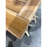 SECONDE MAIN - Table d'appoint nature - plateau carré 55x55cm Teck pieds bois flotté