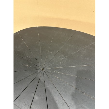 JAMES - Ovoid Coffee Table with Textured Black Matt Top