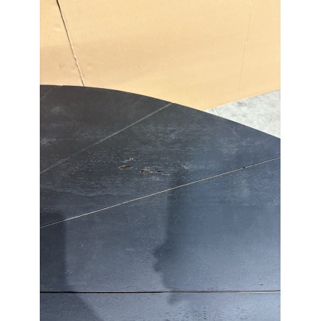 JAMES - Ovoid Coffee Table with Textured Black Matt Top