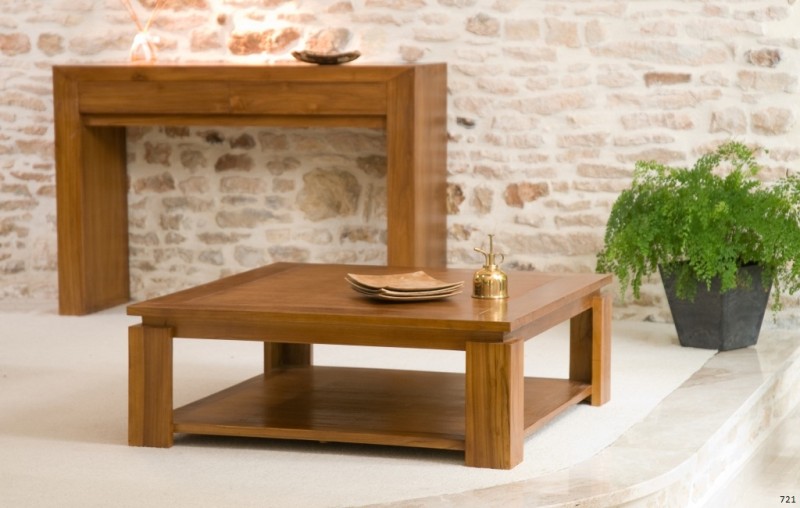 SECONDE MAIN -Table basse sous plateau 90 x 90 cm SECONDE MAIN -Table basse sous plateau 90 x 90 cm