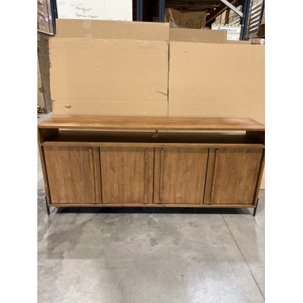 SECONDE MAIN - Buffet 4 portes 2 niches en bois de teck recyclé