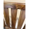 SECONDE MAIN - Ensemble de 2 fauteuils empilables en bois teck huilé