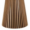 Extendable round dining table L120/160/200, decorative finish and natural oak - SYA