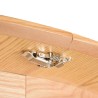 Table à manger ronde extensible L120/160/200 décor et chêne naturel - SYA