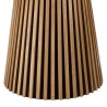 Round dining table D120 with decorative finish and natural oak legs with striated pattern - SYA