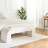 Ecru bouclé fabric bench - LEOPOLD