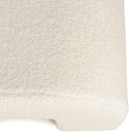 Ecru bouclé fabric bench - LEOPOLD