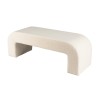 Ecru bouclé fabric bench - LEOPOLD
