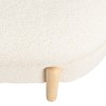 Ecru bouclé fabric bench with storage and wooden legs - LEOPOLD