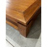 SECONDE MAIN - Table basse carrée marron sous plateau 90x90cm bois Mindi