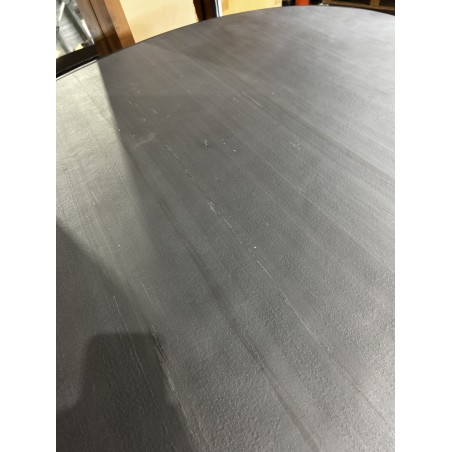 SECONDE MAIN - Table à manger 220x110cm plateau noir effet pierre