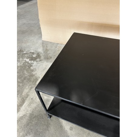 Table basse rectangulaire noire industrielle ROMAIN