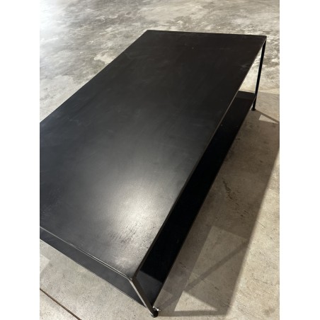 SECOND HAND - Table basse rectangulaire noire industrielle métal