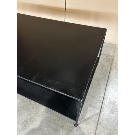 SECOND HAND - Table basse rectangulaire noire industrielle métal