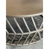 SECOND HAND - Round coffee table 89x89cm gold aluminum graphic base