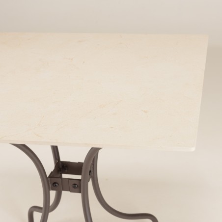 copy of SECONDE MAIN - Table à manger ronde de jardin en céramique et acier