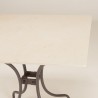 SECONDE MAIN - Table à manger carré de jardin en céramique et acier
