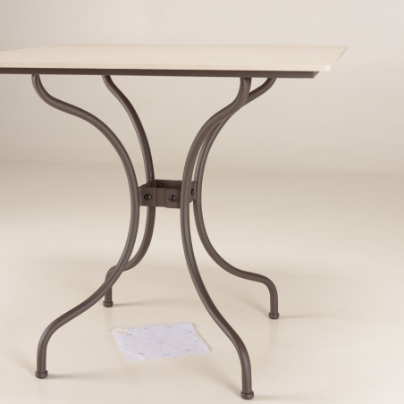 copy of SECONDE MAIN - Table à manger ronde de jardin en céramique et acier