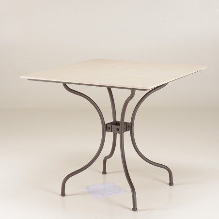 copy of SECONDE MAIN - Table à manger ronde de jardin en céramique et acier