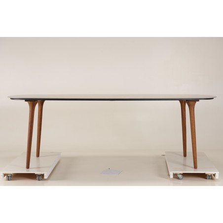 SECONDE MAIN- Table à manger 240x90 cm de jardin en céramique et acier