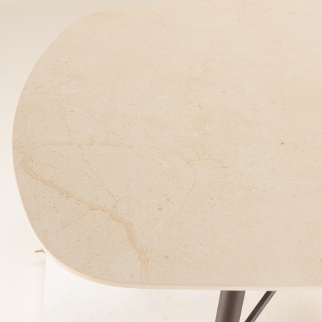 SECONDE MAIN- Table à manger 240x90 cm de jardin en céramique et acier
