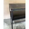 SECONDE MAIN - Console 100x35cm aluminium noir pieds métal