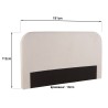 Tête de lit rembourrée pour lits 140/160cm couleur beige - Collection Arthur