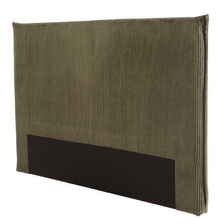 Upholstered headboard for 140/160 cm beds in green corduroy - Arthur Collection